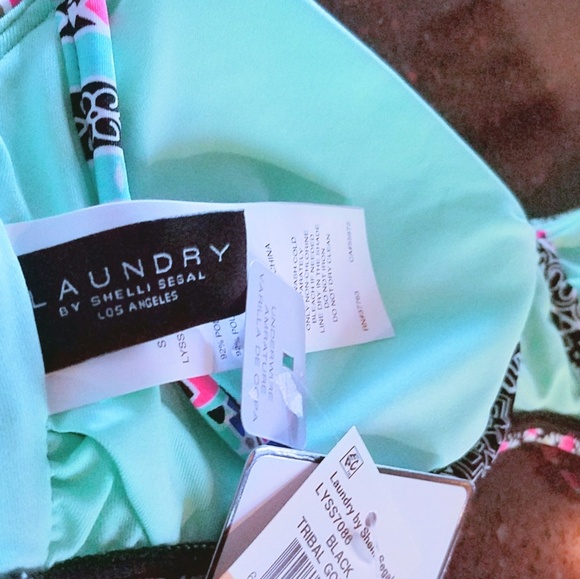 Adorable Laundry Bikini Top Small Black/Multi - Picture 4 of 8